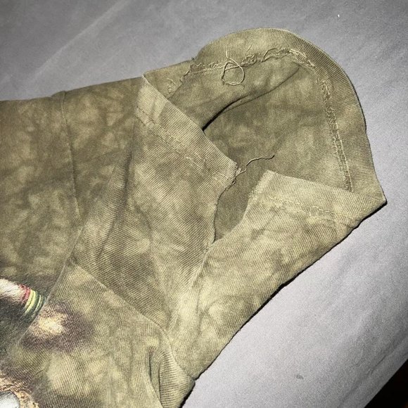 The Mountain Lion Rasta T-Shirt Headphones Tie-Dye Green Bob Marley Size Medium - Picture 5 of 7